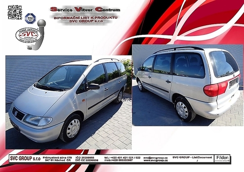 Tažné zařízení Seat Alhambra  1996 -2000
Maximální zatížení 85 kg
Maximální svislé zatížení bottom kg
Katalogové číslo 001-151