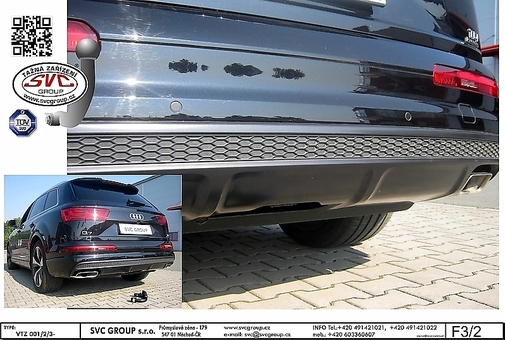 Tažné zařízení Audi Q7  2015 -
Maximální zatížení 150 kg
Maximální svislé zatížení bottom kg
Katalogové číslo 003-418