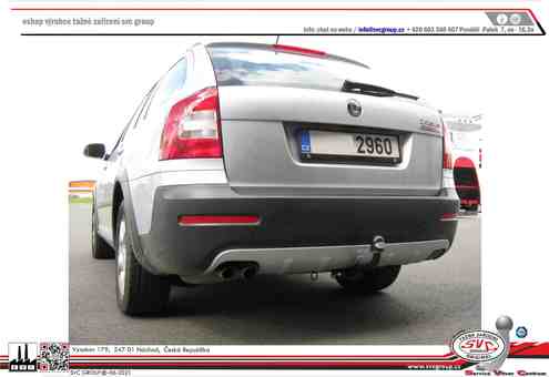 Tažné zařízení Octavia Combi II 2008-2013
Maximální zatížení 100 kg
Maximální svislé zatížení bottom kg
Katalogové číslo 701-005
