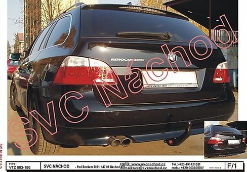 Tažné zařízení BMW 5 serie SDN  E60
Maximální zatížení 90 kg
Maximální svislé zatížení bottom kg
Katalogové číslo 003-180