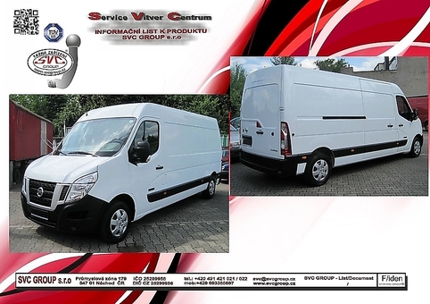 Tažné zařízení Nissan Interstar 2011 + 2014+
Maximální zatížení 120 kg
Maximální svislé zatížení bottom kg
Katalogové číslo 1.004-273