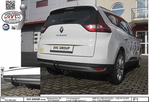 Tažné zařízení Renault Grand Scenic IV
Maximální zatížení 100 kg
Maximální svislé zatížení bottom kg
Katalogové číslo 001-434