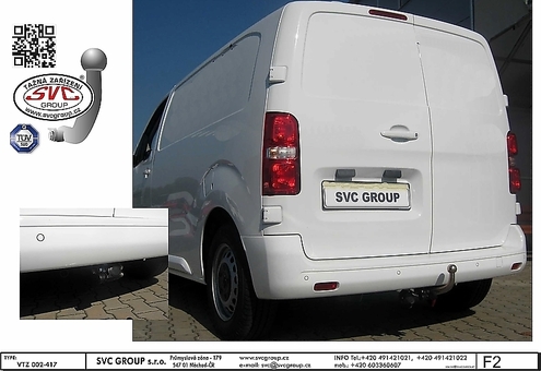 Tažné zařízení Peugeot Traveller 2016 -
Maximální zatížení 120 kg
Maximální svislé zatížení bottom kg
Katalogové číslo 002-417