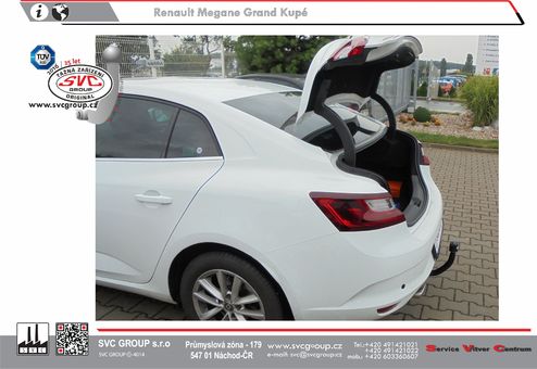 Tažné zařízení Renault Megane Grand Coupe 2016 +
Maximální zatížení 95 kg
Maximální svislé zatížení bottom kg
Katalogové číslo 003-435