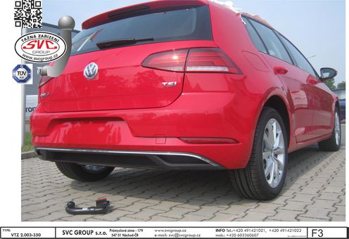 Tažné zařízení VW Golf VII 2017-> 2019
Maximální zatížení 115 kg
Maximální svislé zatížení bottom kg
Katalogové číslo 3.003-350