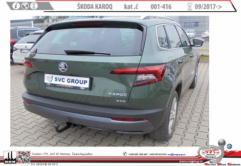 Tažné zařízení Škoda Karoq 2017 -
Maximální zatížení 145 kg
Maximální svislé zatížení middle_bottom_prep kg
Katalogové číslo 001-416