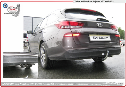 Tažné zařízení Hyundai i30 Kombi 2017 - 2020
Maximální zatížení 90 kg
Maximální svislé zatížení bottom kg
Katalogové číslo 002-455