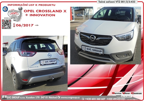 Tažné zařízení Opel Crossland X
Maximální zatížení 65 kg
Maximální svislé zatížení bottom kg
Katalogové číslo 001-465