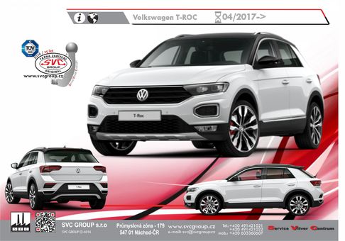 Tažné zařízení VW T-ROC 2017
Maximální zatížení 95 kg
Maximální svislé zatížení bottom kg
Katalogové číslo 001-462