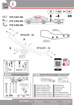 Tažné zařízení VW Polo 2017 -
Maximální zatížení 85 kg
Maximální svislé zatížení bottom kg
Katalogové číslo 2.003-466