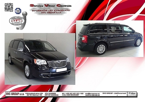 Tažné zařízení Chrysler Grand Voyager (RT) RT
Maximální zatížení 140 kg
Maximální svislé zatížení bottom kg
Katalogové číslo 036-233