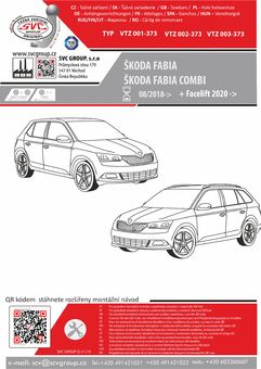 Tažné zařízení Škoda Fabia 2018 -
Maximální zatížení 85 kg
Maximální svislé zatížení middle_bottom_prep kg
Katalogové číslo 003-373