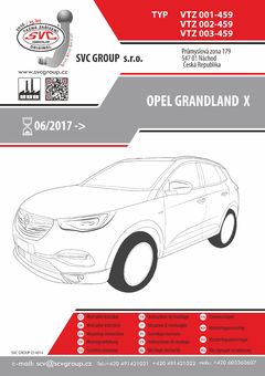 Tažné zařízení OPEL  Grandland X  2017 -
Maximální zatížení 100 kg
Maximální svislé zatížení bottom kg
Katalogové číslo 002-459