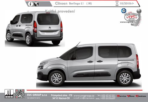 Tažné zařízení Berlingo  M  Krátké (4400mm) 10/2018-
Maximální zatížení 65 kg
Maximální svislé zatížení bottom kg
Katalogové číslo 049-773