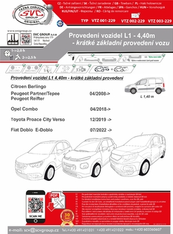 Tažné zařízení Opel Combo L1 2018 -
Maximální zatížení 95 kg
Maximální svislé zatížení bottom kg
Katalogové číslo 002-229