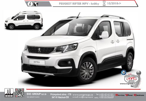 Tažné zařízení Peugeot Partner L1 + REFTER MPV
Maximální zatížení 65 kg
Maximální svislé zatížení bottom kg
Katalogové číslo 049-773