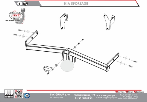 Tažné zařízení KIA Sportage   2018->
Maximální zatížení 110 kg
Maximální svislé zatížení bottom kg
Katalogové číslo 002-470