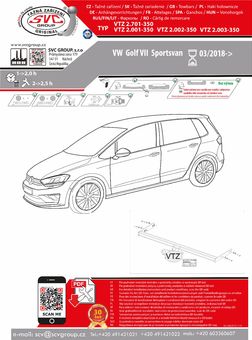 Tažné zařízení VW Golf VII Sportsvan 2018 -
Maximální zatížení 115 kg
Maximální svislé zatížení middle_bottom_prep kg
Katalogové číslo 2.701-350