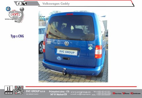 Tažné zařízení VW  Caddy  vč. Maxi a 4x4  určené pro LPG  02/2014 ->
Maximální zatížení 95 kg
Maximální svislé zatížení bottom kg
Katalogové číslo 1.001-473