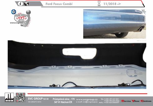 Tažné zařízení Ford Focus IV Combi 11/2018 +
Maximální zatížení 100 kg
Maximální svislé zatížení bottom kg
Katalogové číslo 001-477