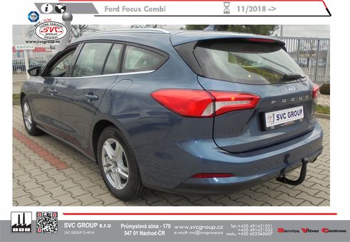 Tažné zařízení Ford Focus IV Combi  2018 +
Maximální zatížení 100 kg
Maximální svislé zatížení bottom kg
Katalogové číslo 003-477