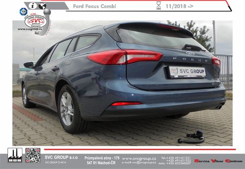 Tažné zařízení Ford Focus IV Combi  2018 +
Maximální zatížení 100 kg
Maximální svislé zatížení bottom kg
Katalogové číslo 003-477