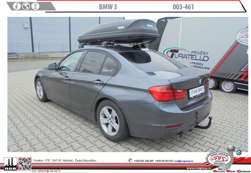 Tažné zařízení BMW 3
Maximální zatížení 100 kg
Maximální svislé zatížení bottom kg
Katalogové číslo 003-461