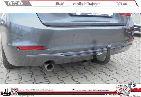 Tažné zařízení BMW 1
Maximální zatížení 100 kg
Maximální svislé zatížení bottom kg
Katalogové číslo 003-461