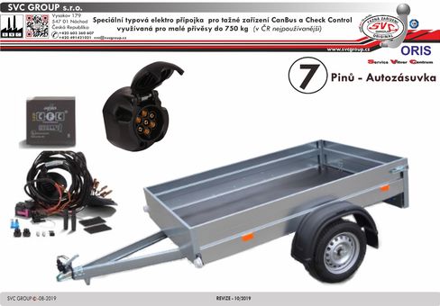 7 elektro instalace typová přípojka pro tažné zařízení SVC oris 027-988