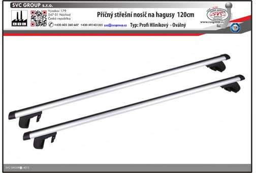 příčný střešní nosič na hagusy vozu 
výrobce tažných zařízení SVC GROUP