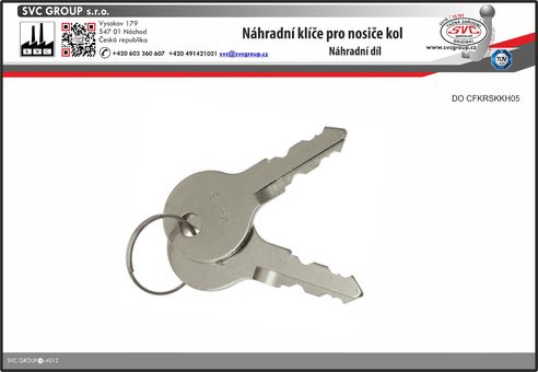 Náhradní Klíče k zámku pro nosiče kol KH 05