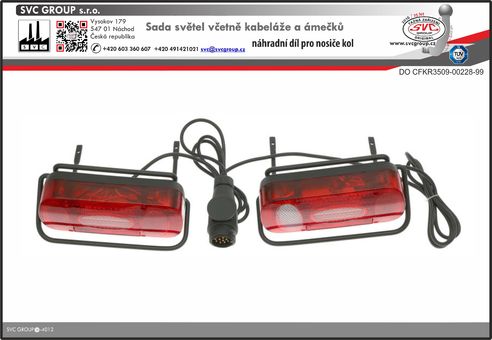 Držáky světel pro nosiče kol na tažné zařízení SVC VIP RACE 