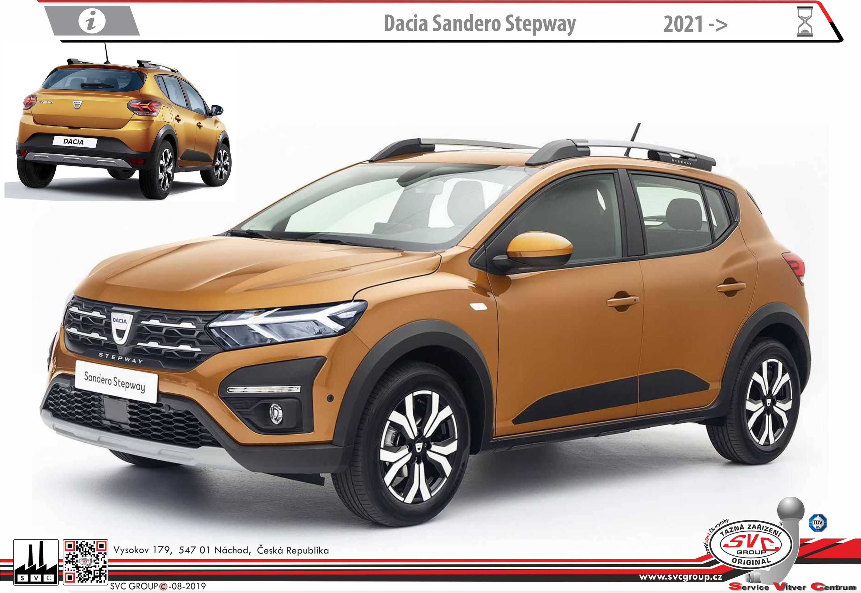 Tažné zařízení Dacia Sandero 2025 konfigurátor SVC Group