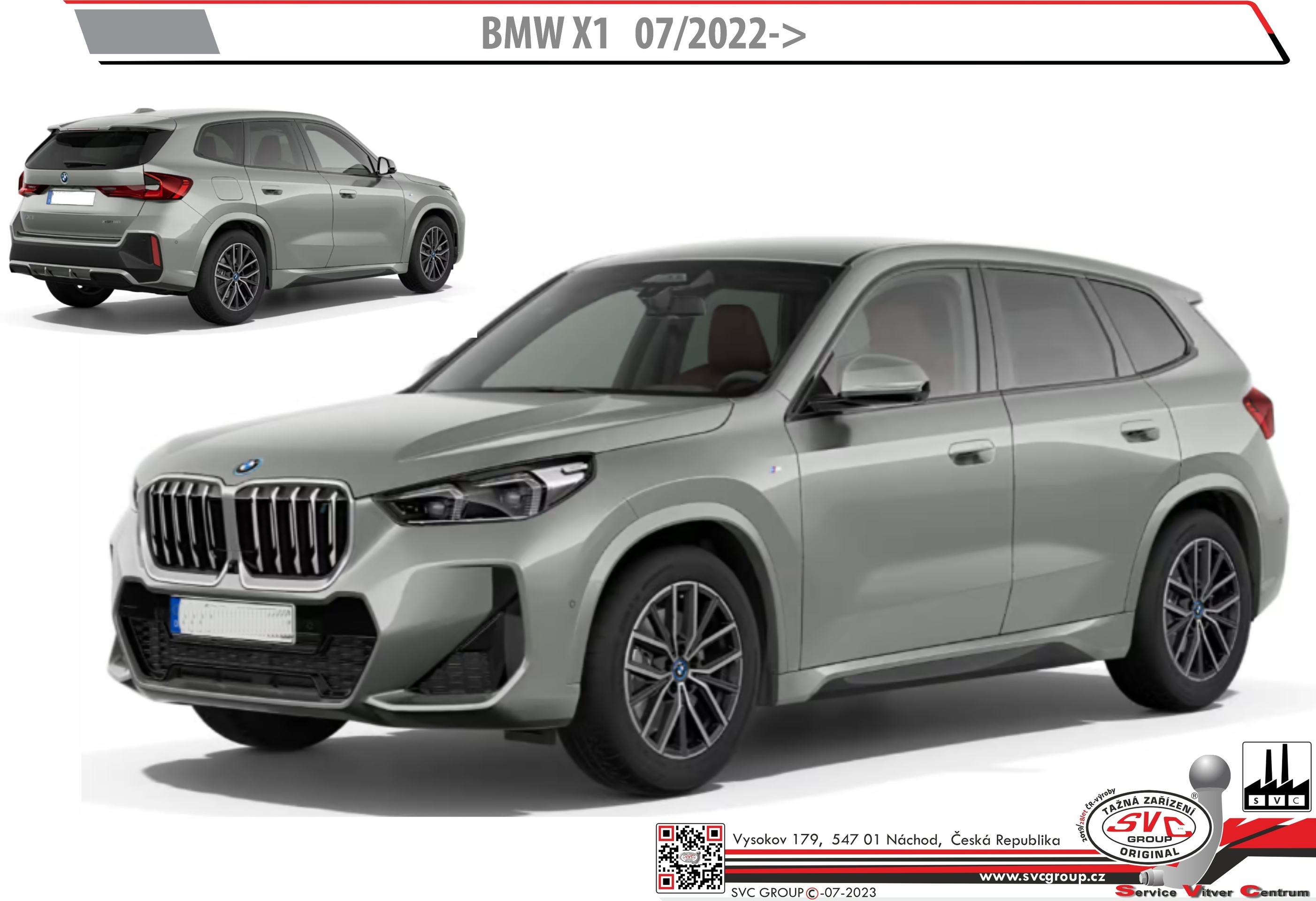 Tažné zařízení BMW X1 2024 konfigurátor SVC Group