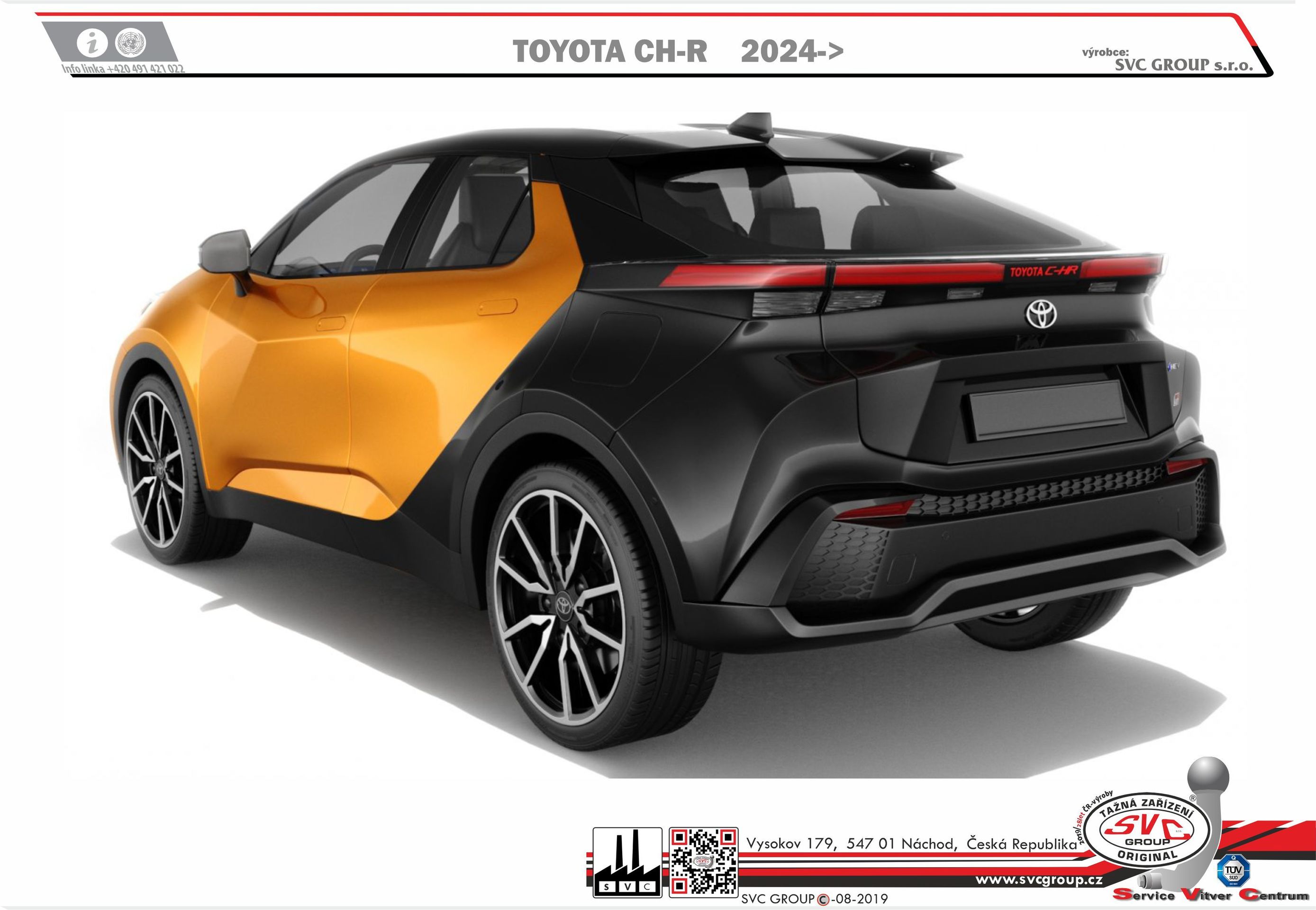 Tažné zařízení Toyota CHR (02/2024>) konfigurátor SVC Group