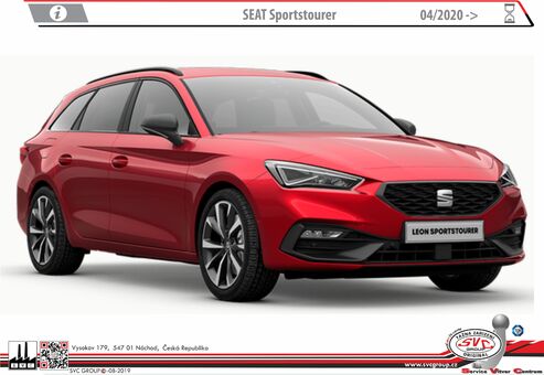 Seat Leon ST - Sportstourer
Včetně  X-PERIENCE a 4x4
Kód vozu: KL8, KU8
Rok výroby: 08/2023->
Výrobce tažných zařízení SVC GROUP