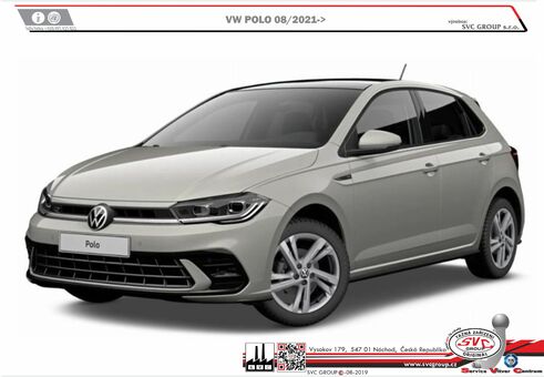 VOLKSWAGEN Polo Hatchback
3/5 dveřové provedení a 4-Motion (4x4)
Kód vozu: AW1/BZ1/AE1
Rok výroby: 08/2023->
Výrobce tažných zařízení SVC GROUP