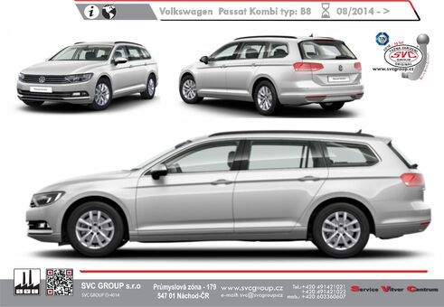 Volkswagen Passat Combi
2014->
Výrobce tažných zařízení SVC GROUP