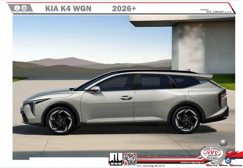 Kia K4 SW Combi
Rok výroby: 04/2026->
Výrobce tažných zařízení SVC GROUP
Originální výrobek 
