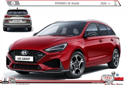 Hyundai i30 Kombi
Crosswagon - CW
Kód vozu: PD
Rok výroby: 06/2024->
Výrobce tažných zařízení SVC GROUP