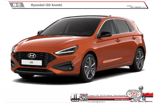 Hyundai i30 Kombi
Crosswagon - CW
Kód vozu: PD
Rok výroby: 06/2024->
Výrobce tažných zařízení SVC GROUP