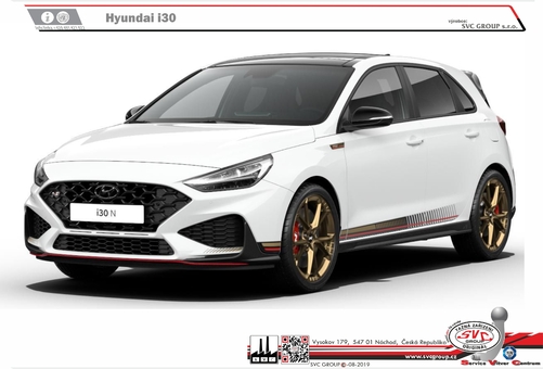 Hyundai i30 Hatchback
Kód vozu: PD
Rok výroby: 06/2024->
Výrobce tažných zařízení SVC GROUP